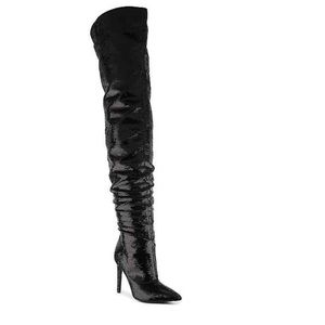 Kendall & Kylie over-the-knee black boots